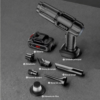 Lavadora de Alta Pressão Portátil Recarregável 2 Baterias + Aspirador Vacum 3 em 1 TurboJet™